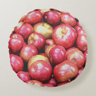 "Stack of Red Apples Fruit" Niedliches Foto. Jetzt Rundes Kissen
