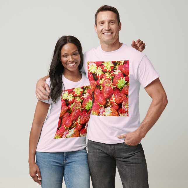 "Stack of Strawberries Fruit" Niedliches Foto. Jet T-Shirt (Unisex)