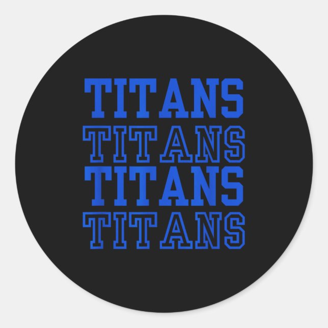 Stacked Block Text Design Apparel  Runder Aufkleber (Vorderseite)