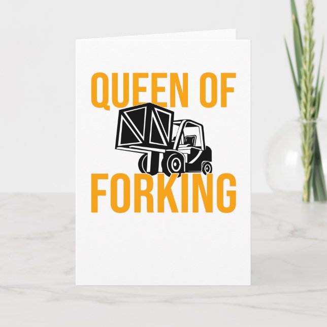 Stacker Driver Stapler Stacker Sprichwort Karte (Vorderseite)