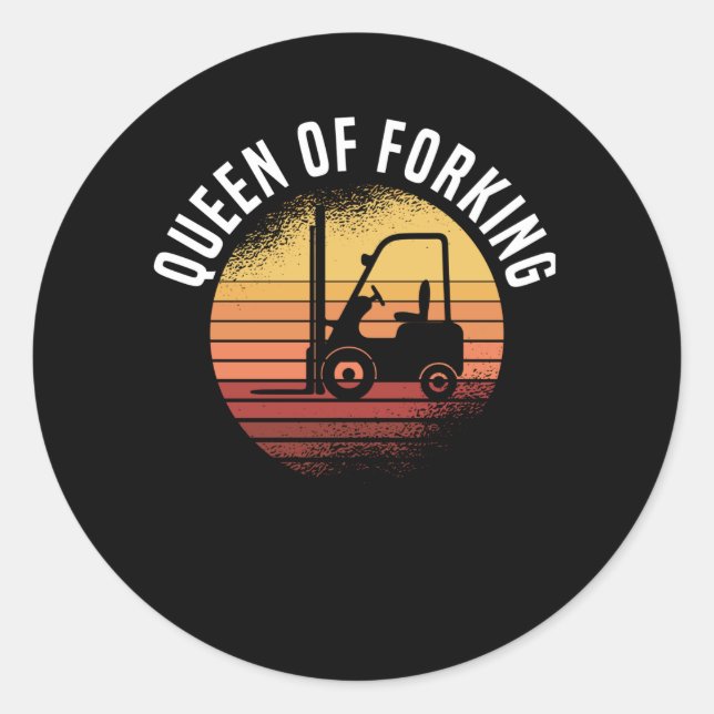 Stacker Driver Stapler Stacker Sprichwort Runder Aufkleber (Vorderseite)