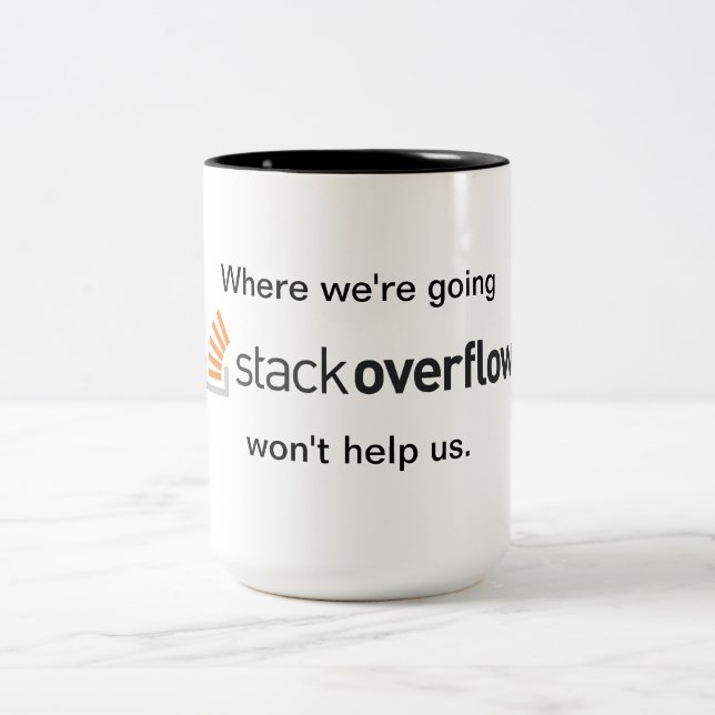 Stackoverflow-Tasse Zweifarbige Tasse (Mittel)