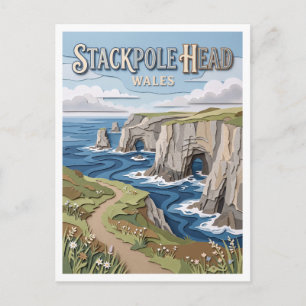 Stackpole Head Wales Postkarte