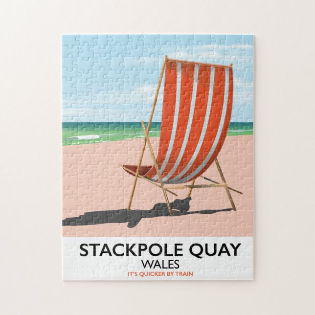 Stackpole Quay Wales Beach Travel Poster Puzzle (Vertikal)