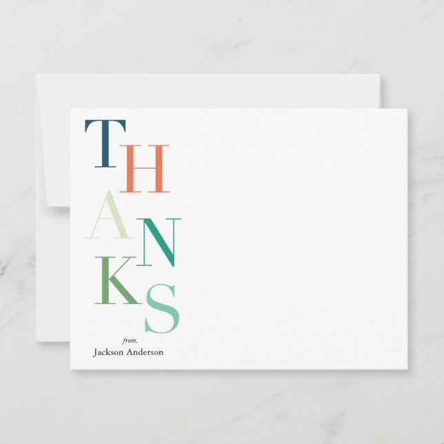 Stacks Dank Personalisiert Mitteilungskarte (Vorderseite)