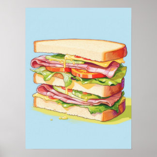Stacks Deli Sandwich Delight Poster