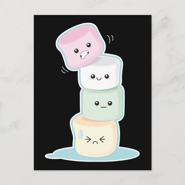 Stacks Marshmallows Postkarte (Vorderseite)