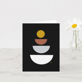 Stackte Kreise und halbe Kreise Mitteilungskarten