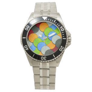 Stackte Kreise, von Shirley Taylor texturiert Armbanduhr