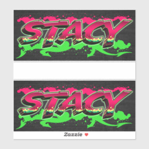 Stacy Vorname Name Graffiti Aufkleber Sticker