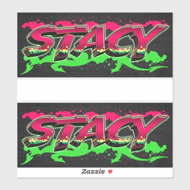 Stacy Vorname Name Graffiti Aufkleber Sticker (Blatt)