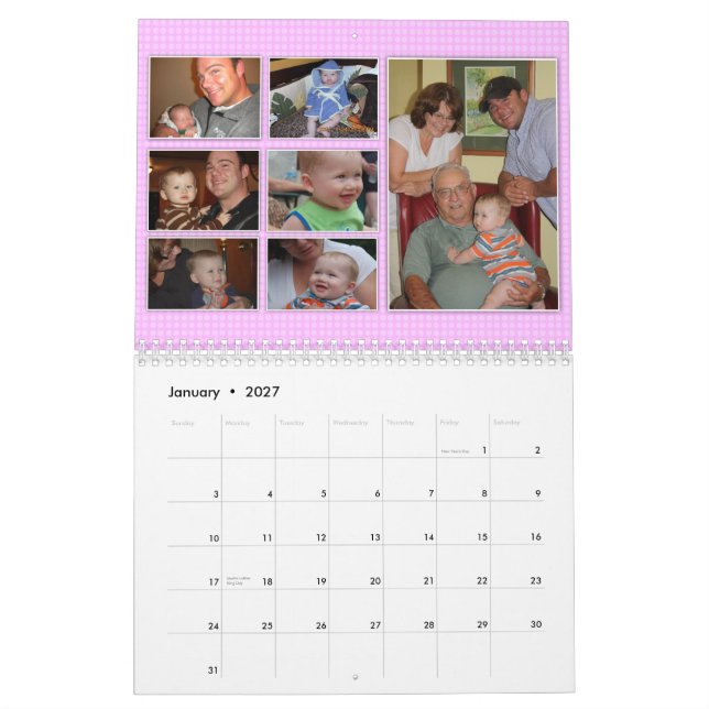 Stacys kundenspezifischer Kalender (Jan 2027)