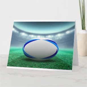 Stadion Floodlit und Rugby Ball Karte