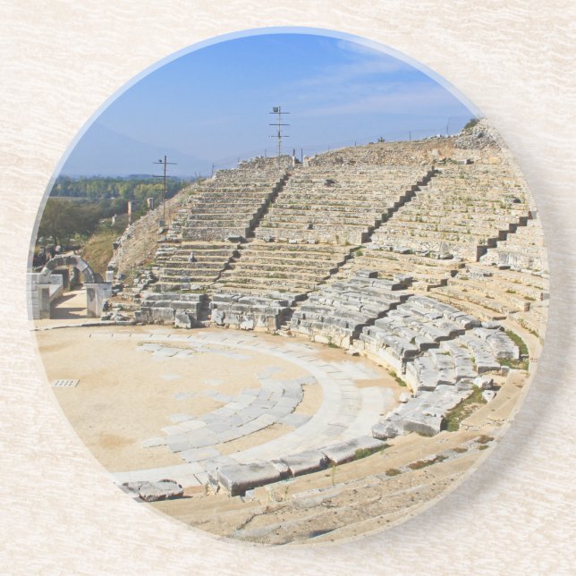 Stadion Ruinen in Ephesus, Türkei Runde Untersetze Getränkeuntersetzer (Vorne)