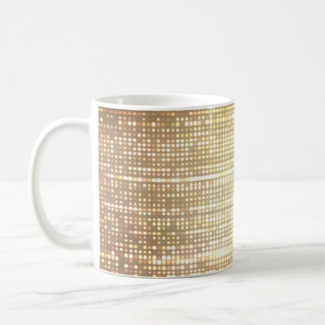 Stadionleuchten, abstrakter Neonhintergrund. Kaffeetasse (Links)