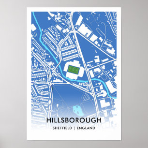 Stadionposter von Hillsborough - Zuhause von Sheff Poster