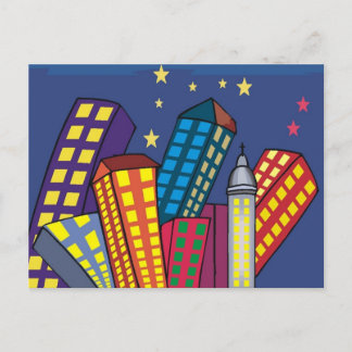 Stadt Abstrakte Postkarte