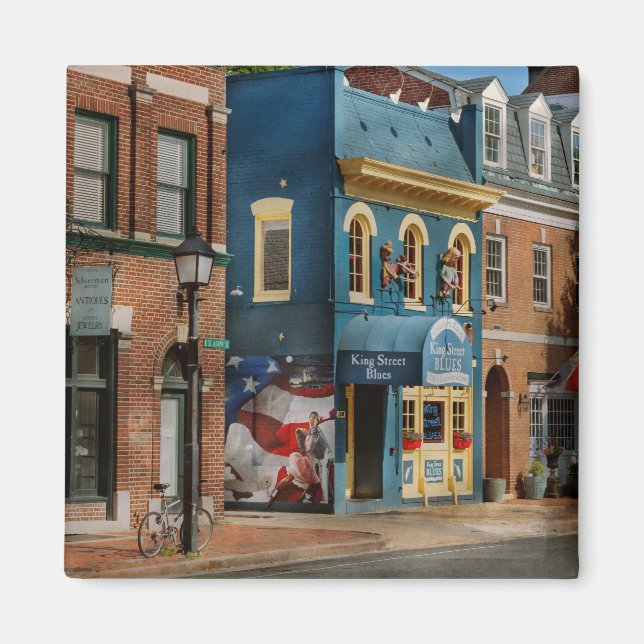 Stadt - Alexandria, VA - King Street Blues Magnet (Vorne)
