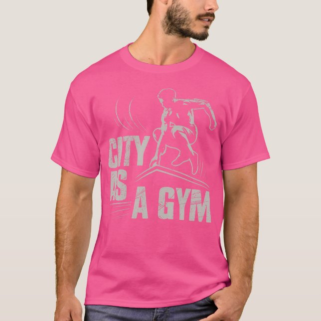 Stadt Als Turnhalle Parkour T-Shirt (Vorderseite)