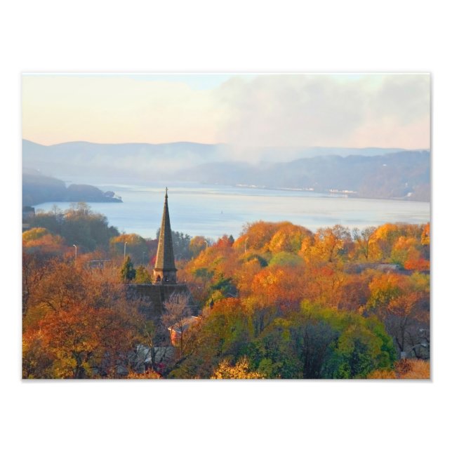 Stadt am Fluss Fotodruck (Vorne)