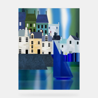 Stadt am Meer Acrylschild