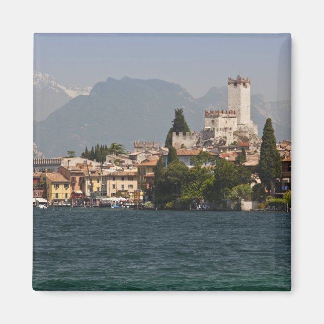 Stadt am See, Malcesine, Provinz Verona, Italien Magnet (Vorne)