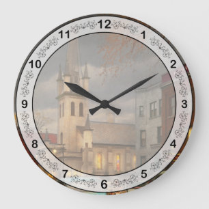 Stadt - Amsterdam NY - Abendgebete 1941 Große Wanduhr