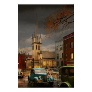 Stadt - Amsterdam NY - Abendgebete 1941 Poster