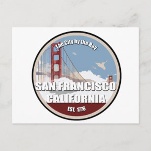 Stadt an der Bucht, San Francisco Kalifornien Postkarte