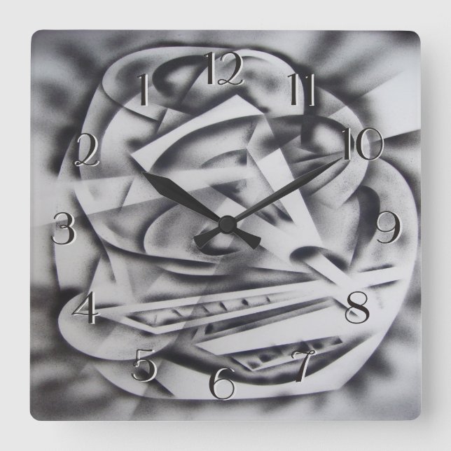 Stadt an der Erholung Rückwärts Uhr Schwarz und We (Vorderseite)