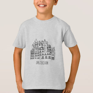 Stadt-Andenken-Orange Amsterdams niederländische T-Shirt