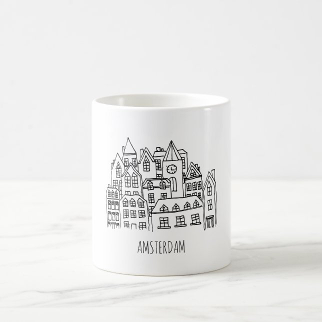 Stadt-Andenken-Orange Amsterdams niederländische Tasse (Mittel)
