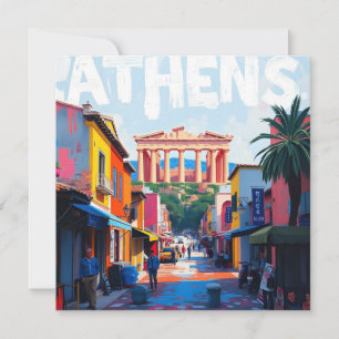 Stadt Athen Feiertagskarte