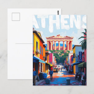 Stadt Athen Postkarte
