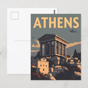 Stadt Athen Postkarte