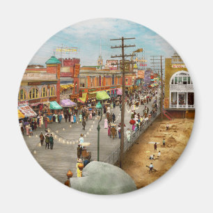 Stadt - Atlantic City NJ - Stahlpier 1909 Magnet