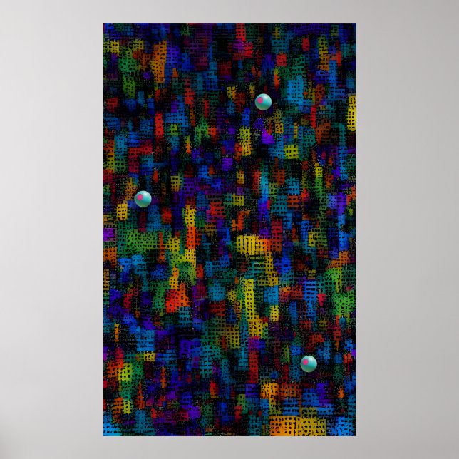 Stadt auf dem Hügel Poster (Vorne)