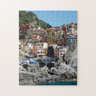 Stadt auf einer Klippe Puzzle
