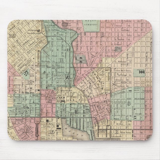 Stadt Baltimore, Maryland Mousepad (Vorne)