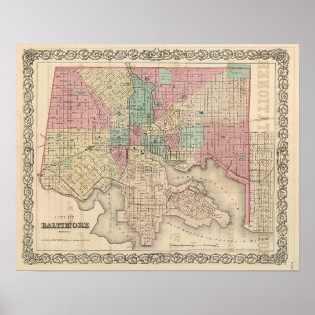 Stadt Baltimore, Maryland Poster (Vorne)