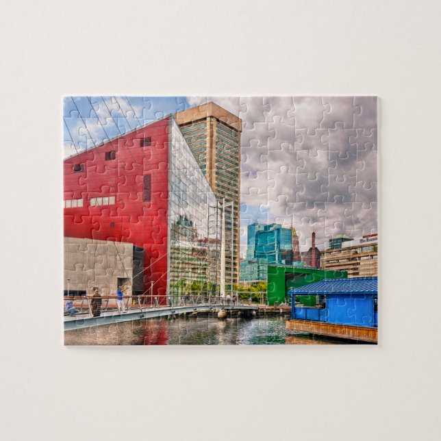 Stadt - Baltimore MD - Hafen - Stadt der Zukunft Puzzle (Horizontal)