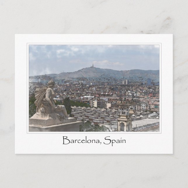 Stadt Barcelona Spanien Stadtbild Postkarte (Vorderseite)