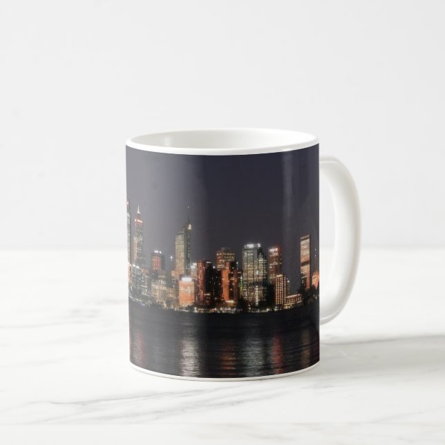 Stadt bei Nacht Kaffeetasse (VorderseiteRechts)