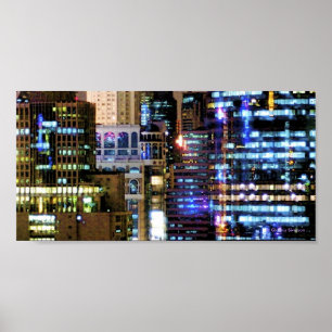 Stadt beleuchtet Plakat