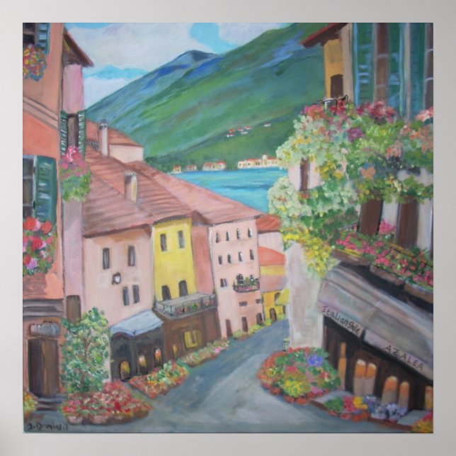 Stadt Bellagio, Italien Poster (Vorne)