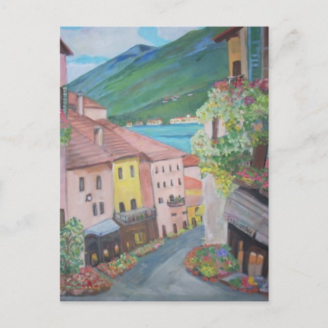 Stadt Bellagio, Italien Postkarte (Vorderseite)
