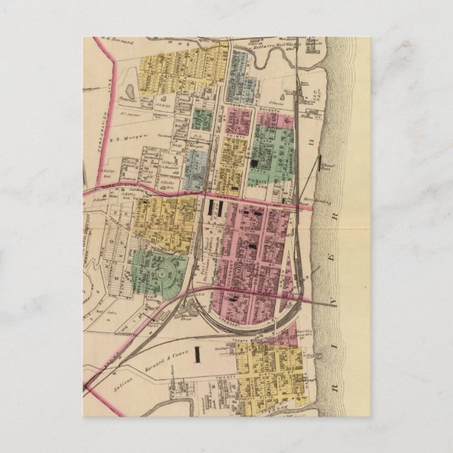 Stadt Bellaire, Ohio Postkarte (Vorderseite)