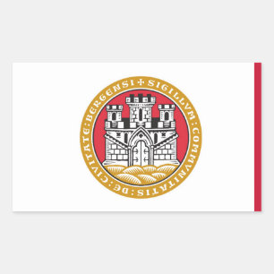 Stadt Bergen - Norwegisches Symbol Rechteckiger Aufkleber