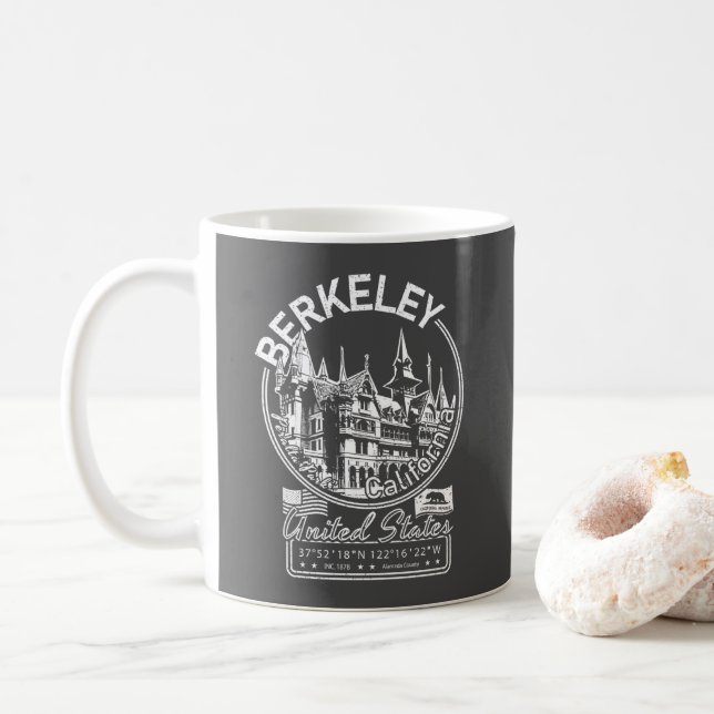 STADT BERKELEY KALIFORNIEN - PERALTA PARK VINTAG KAFFEETASSE (Mit Donut)