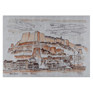 Stadt Bonifacio  Korsika, Frankreich Schneidebrett